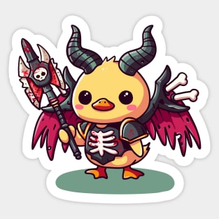 The Spooky Warrior Duck Sticker